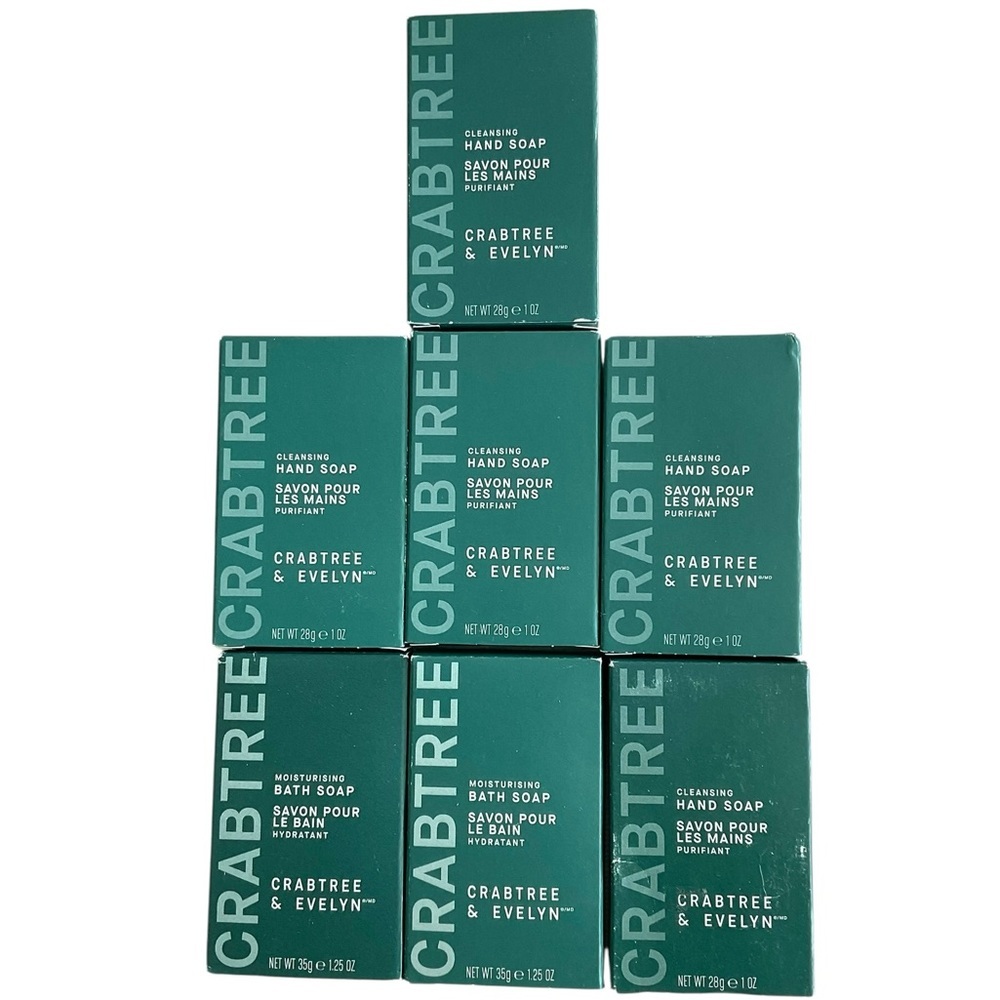Crabtree & Evelyn Travel Soap Lot 7 Hand & Bath New